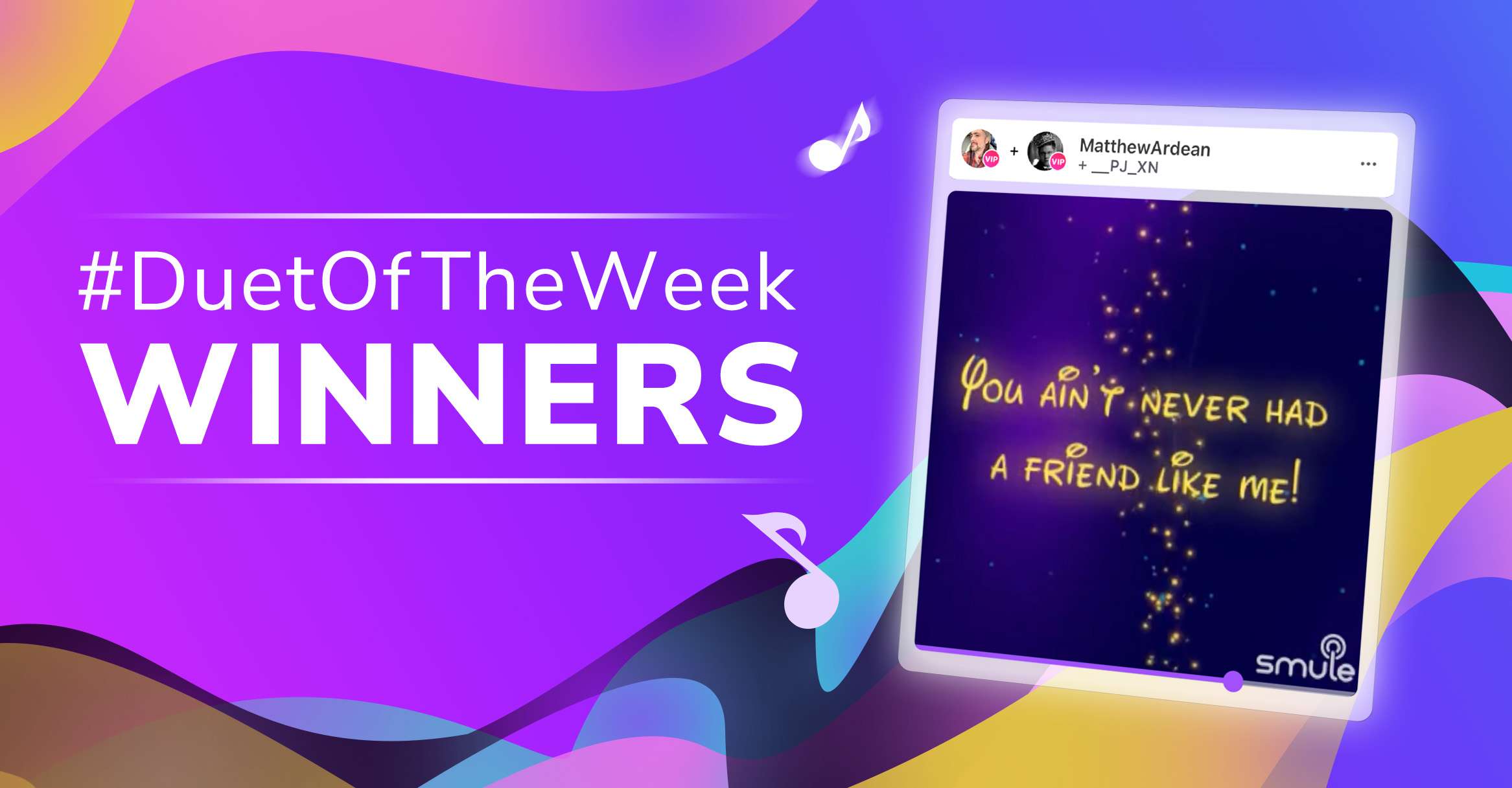 Smule Duet of the Week Winners