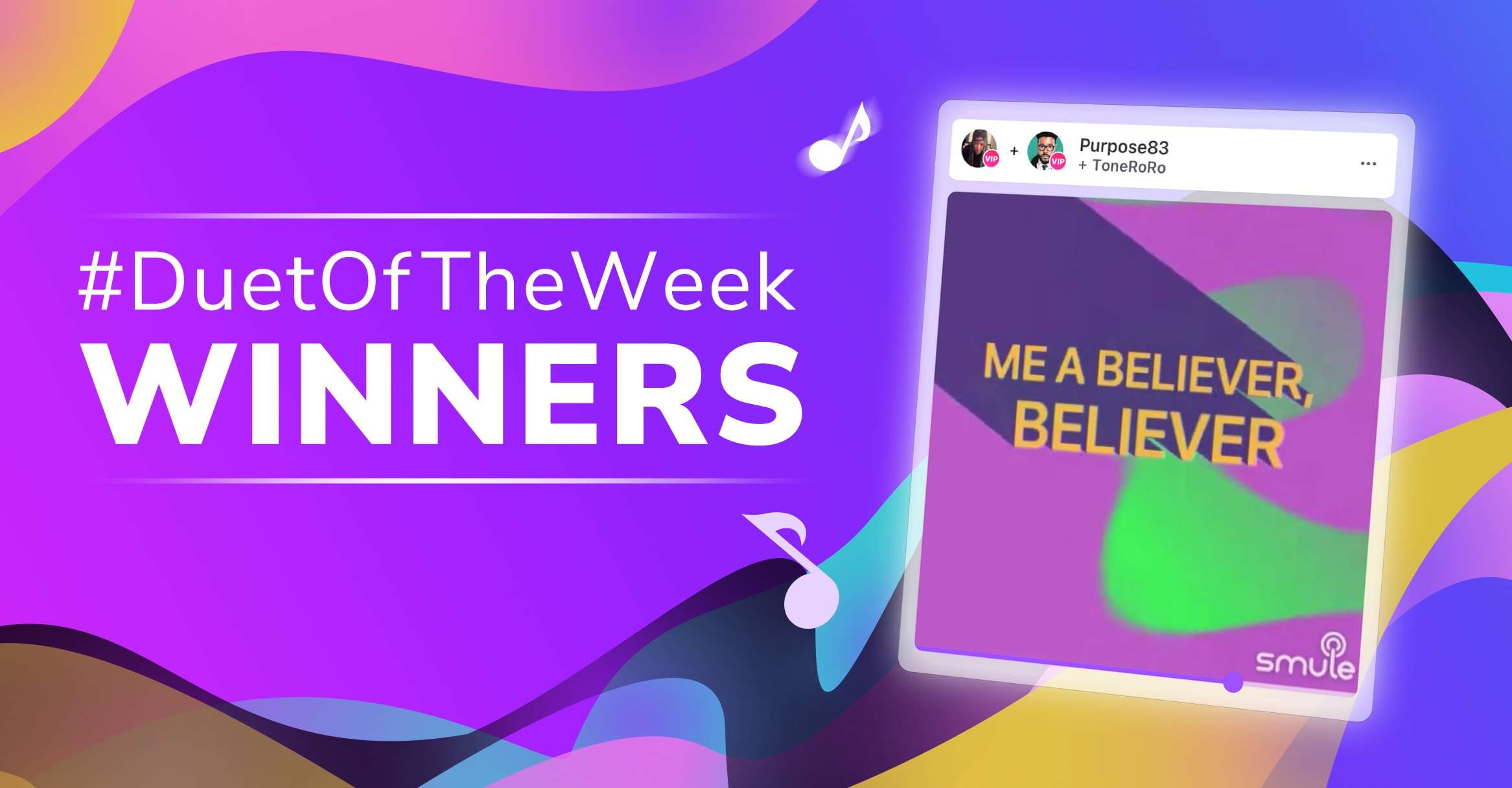 Smule Duet of the Week Winners