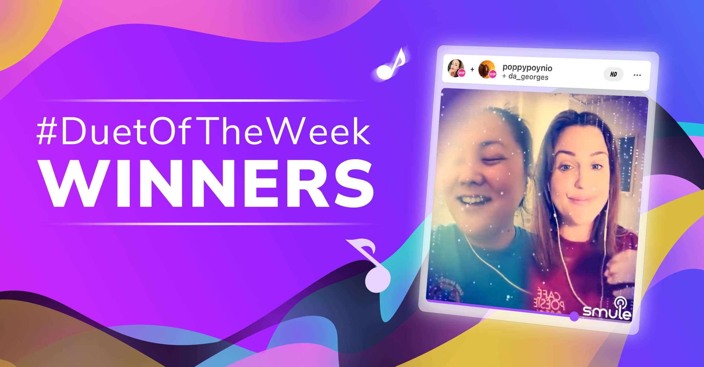 Smule Duet of the Week Winners